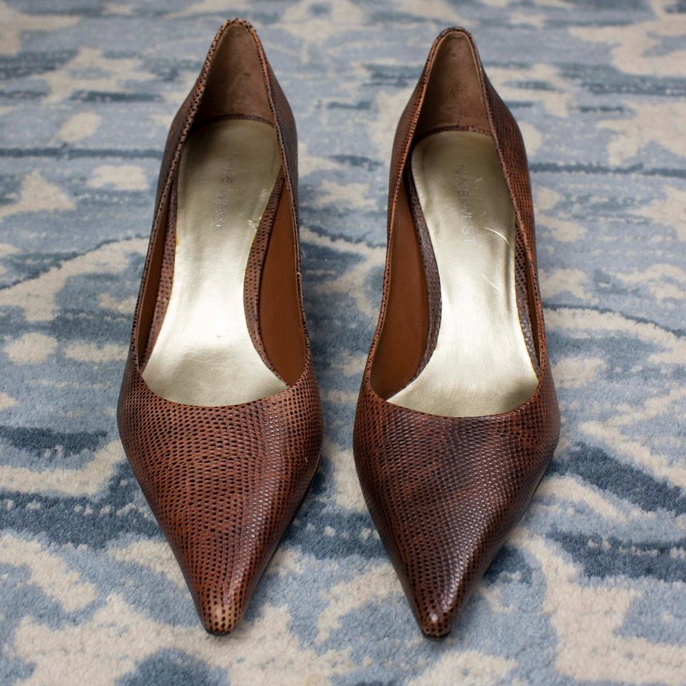 Nine West Reptile Print Nuncio Heel